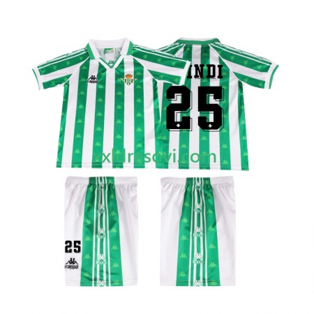 Real Betis FINIDI 25 Retro Domaći Dječji Nogometni Dres 1996 1997